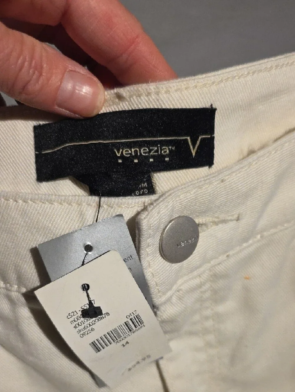 Venezia Distressed Denim Shorts NWT